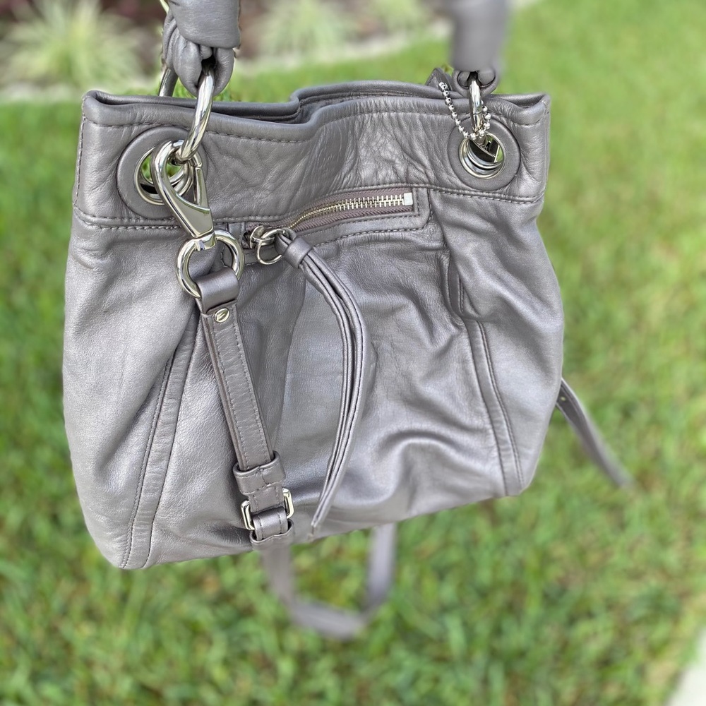 Silver Coach Crossbody